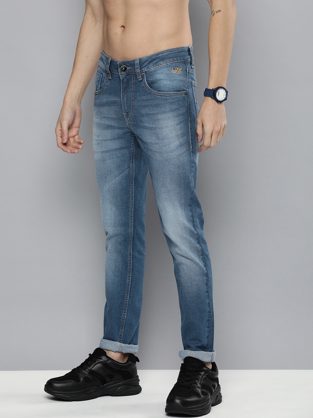 

Flying Machine Men Blue Jackson Skinny Fit Low-Rise Light Fade Stretchable Jeans