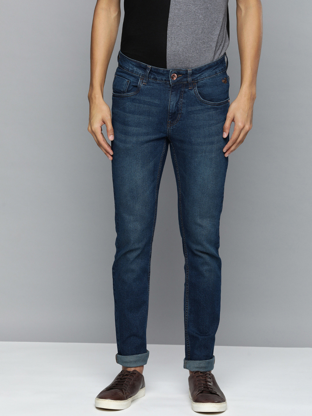 

Flying Machine Men Blue Jackson Skinny Fit Low-Rise Light Fade Stretchable Jeans