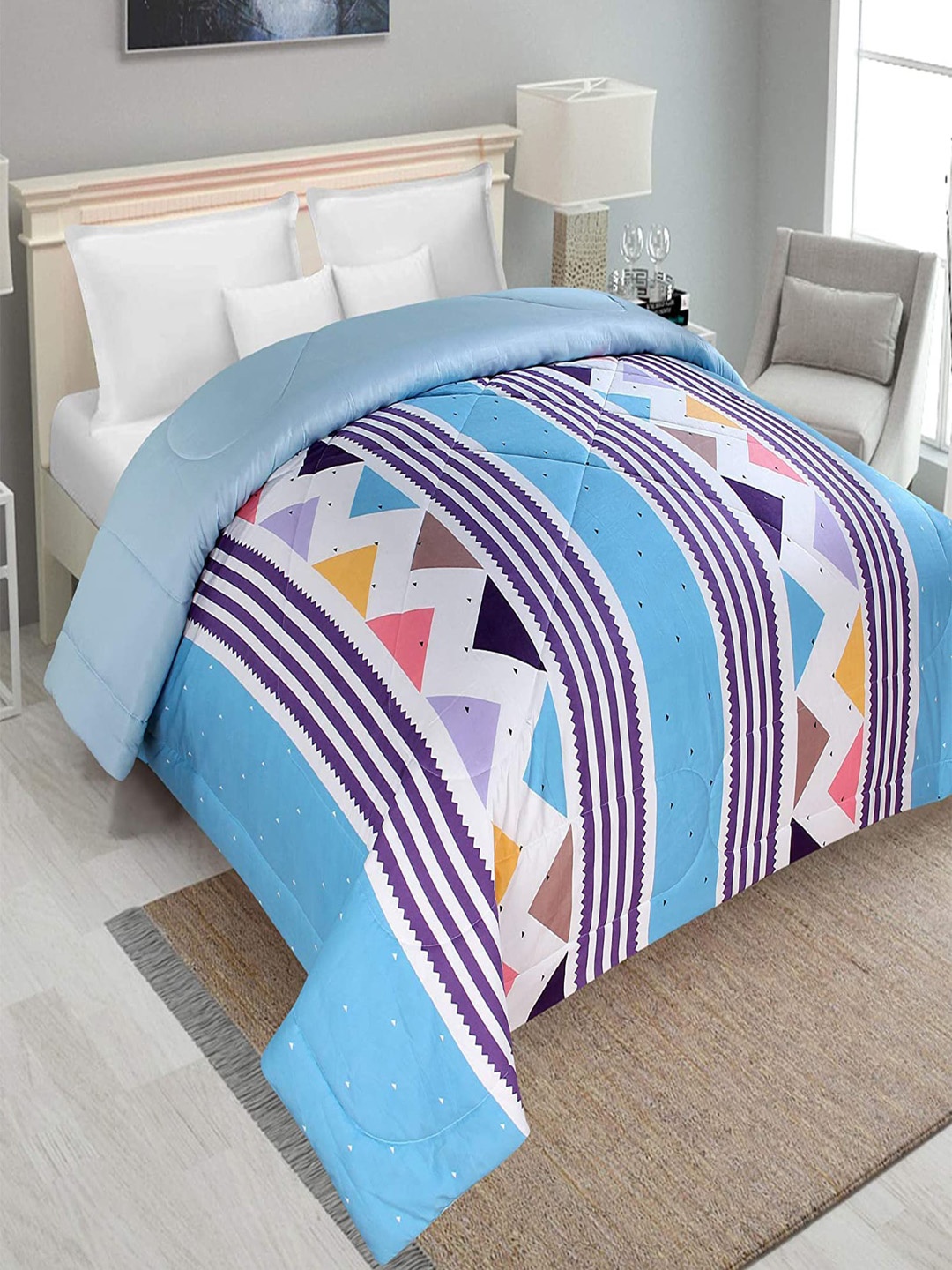 

Hammer Home Unisex Multi Blankets Quilts and Dohars, Blue