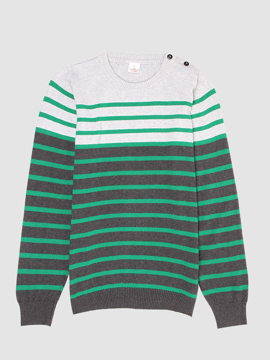 

PORTOBELLO Boys Black & White Striped Cardigan