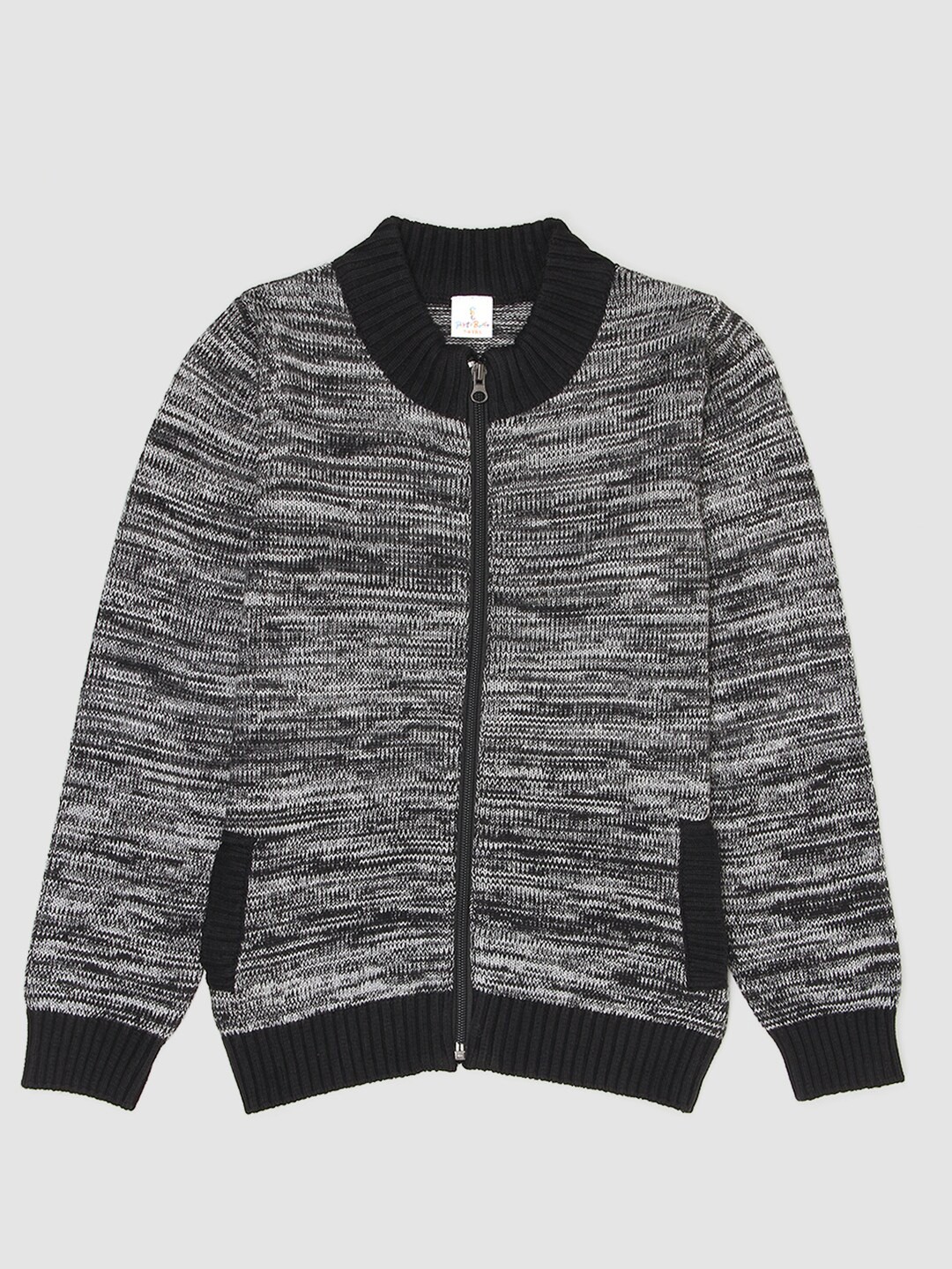 

PORTOBELLO Boys Black Printed Cardigan
