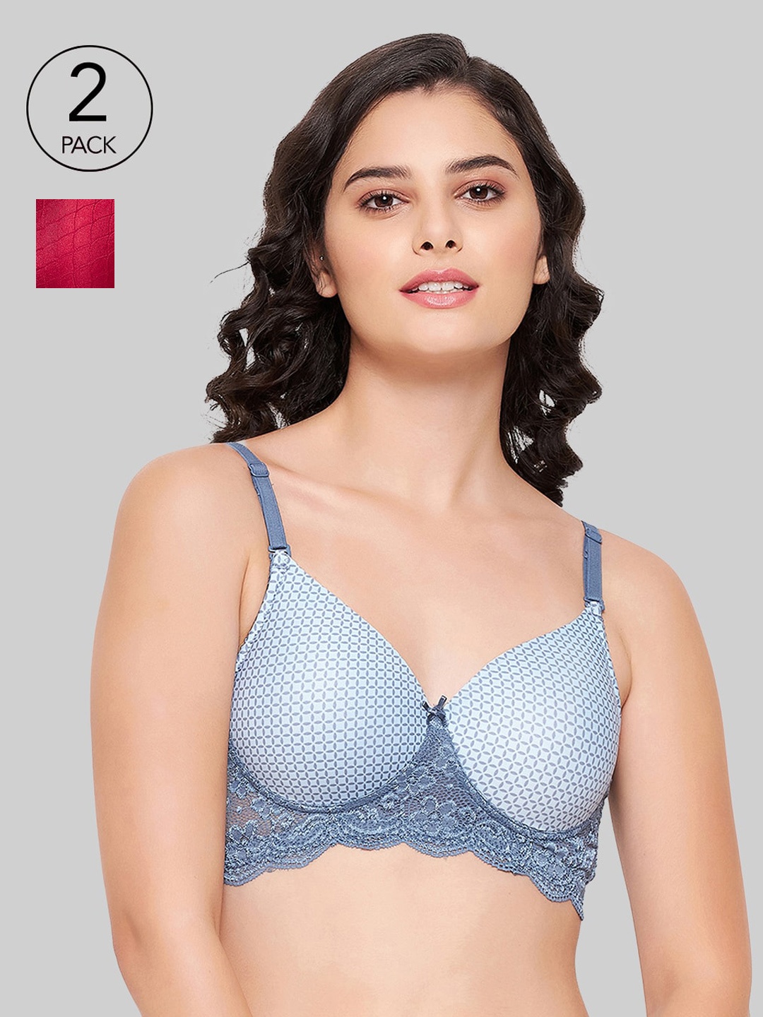 

Clovia Women Multi Bra, Grey