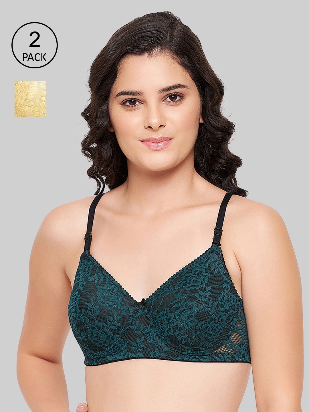 

Clovia Women Multi Bra, Green