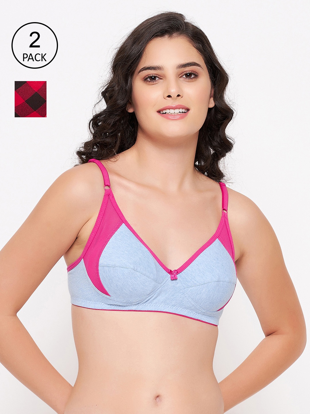 

Clovia Women Multi Bra, Red