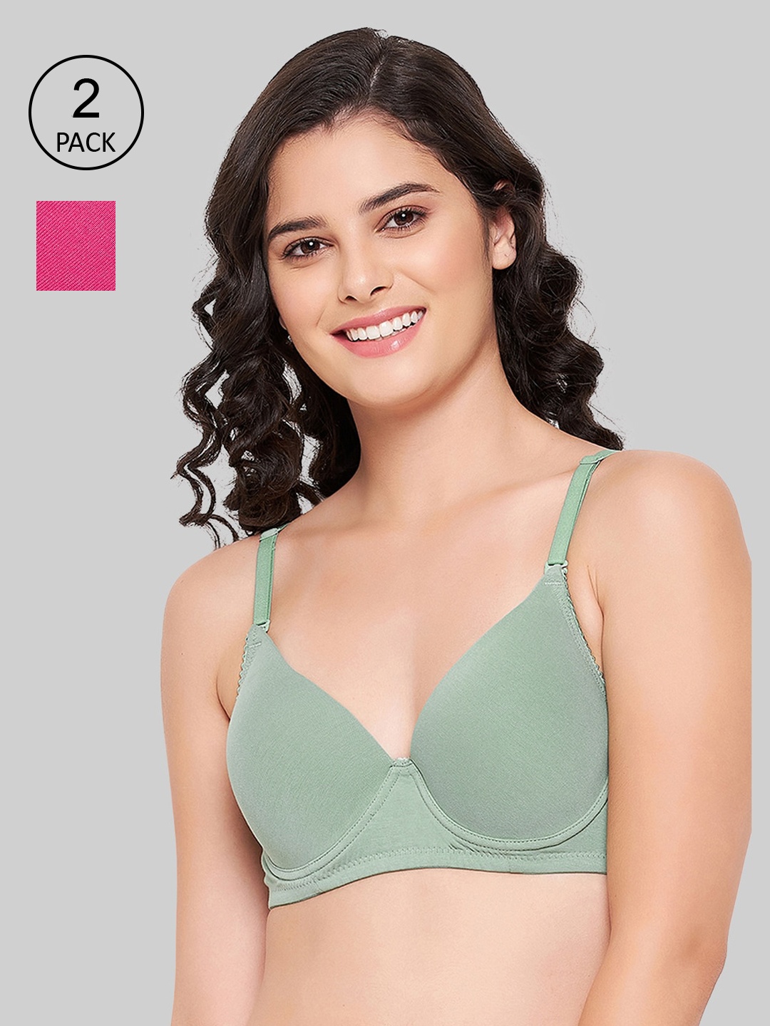 

Clovia Women Multi Bra, Fuchsia
