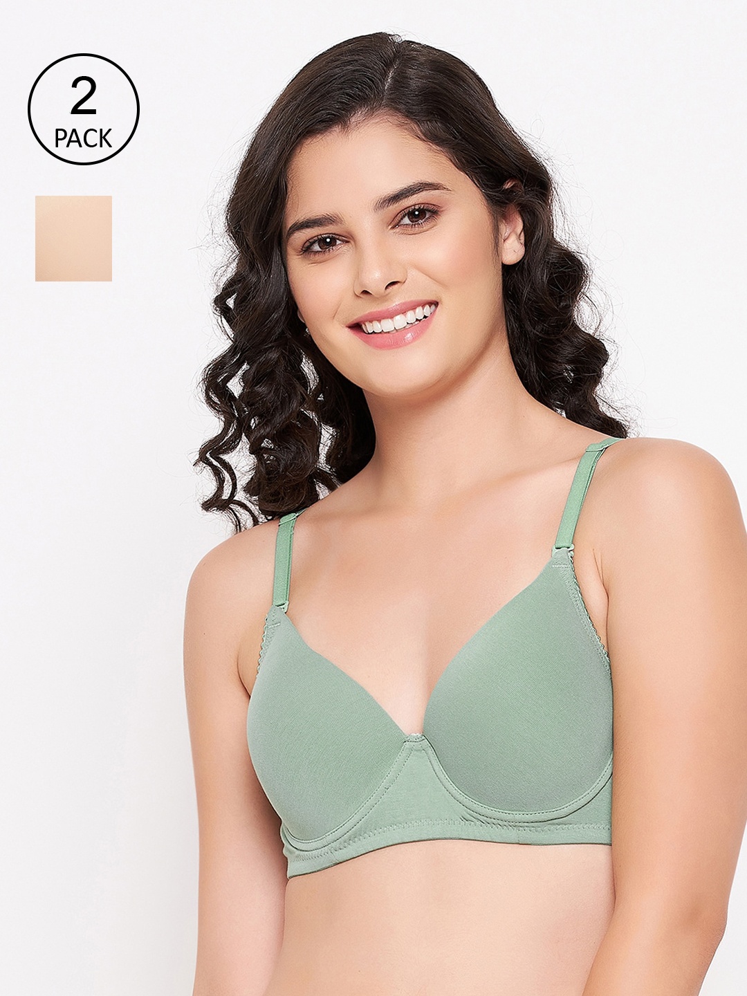 

Clovia Women Multi Bra, Cream