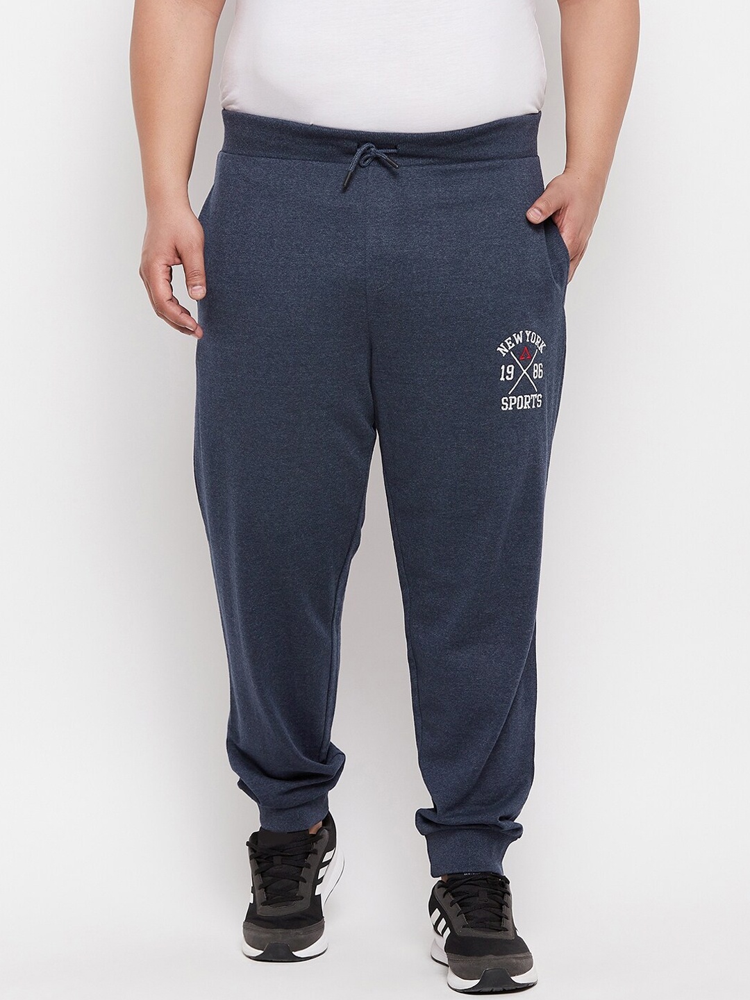 

AUSTIVO Plus Size Men Navy Blue Regular Fit Joggers