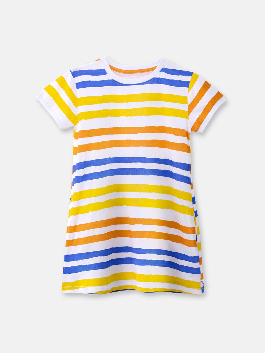 

You Got Plan B White Striped T-shirt Dress