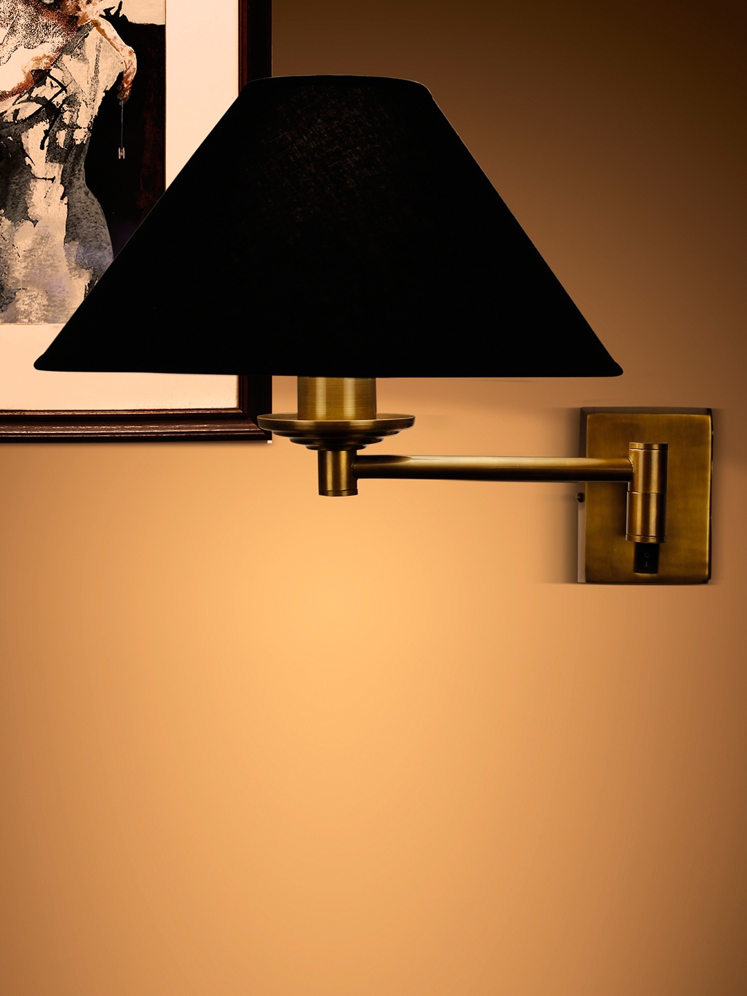 

THE LIGHT STORE Black & Steel-Toned Wall Armed Sconches, White