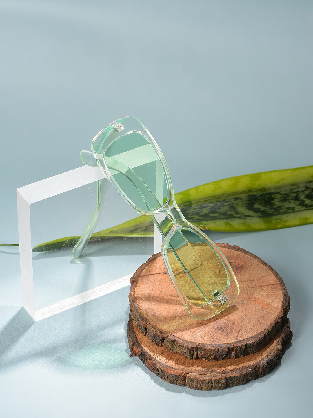 

HAUTE SAUCE by Campus Sutra Unisex Green Lens & White Cateye Sunglasses