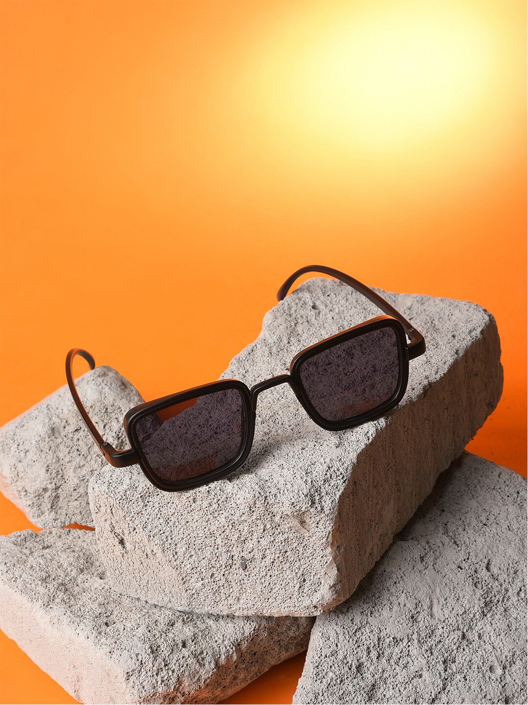 

HAUTE SAUCE by Campus Sutra Unisex Black Lens & Black Rectangle Sunglasses with UV Protected Lens