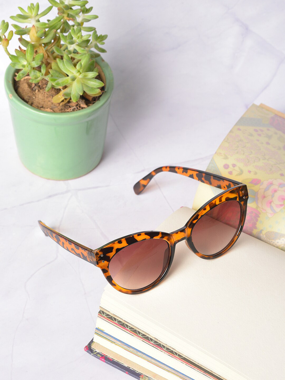 

HAUTE SAUCE by Campus Sutra Women Black Lens & Orange Cateye Sunglasses with UV Protected Lens