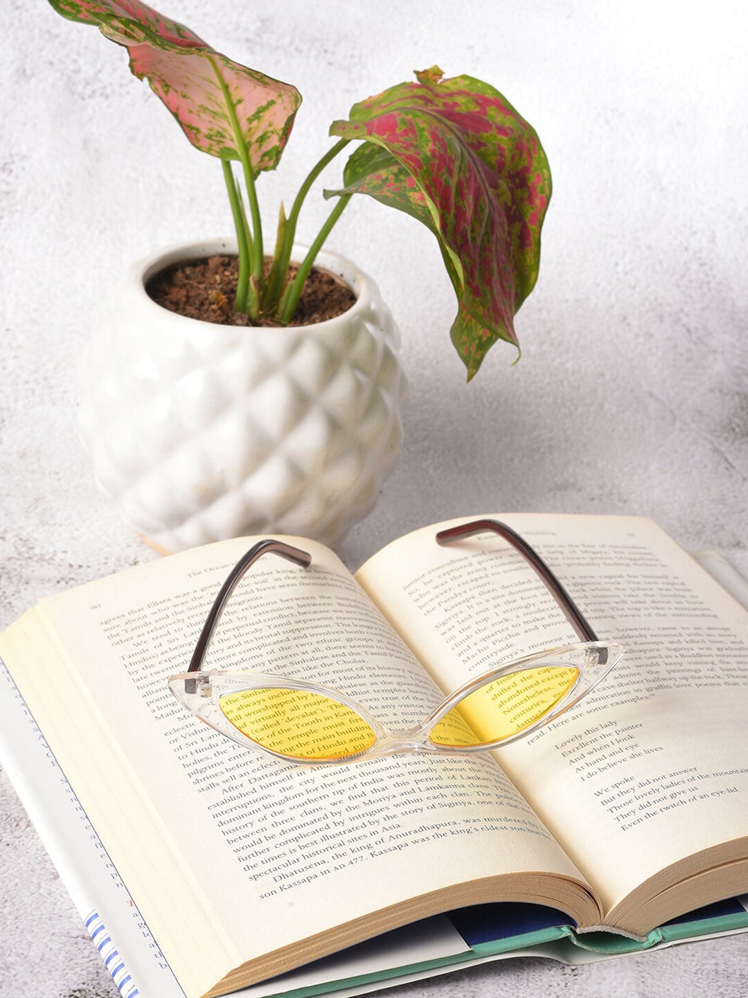 

HAUTE SAUCE by Campus Sutra Women Yellow Lens & White Cateye Sunglasses with Polarised Lens