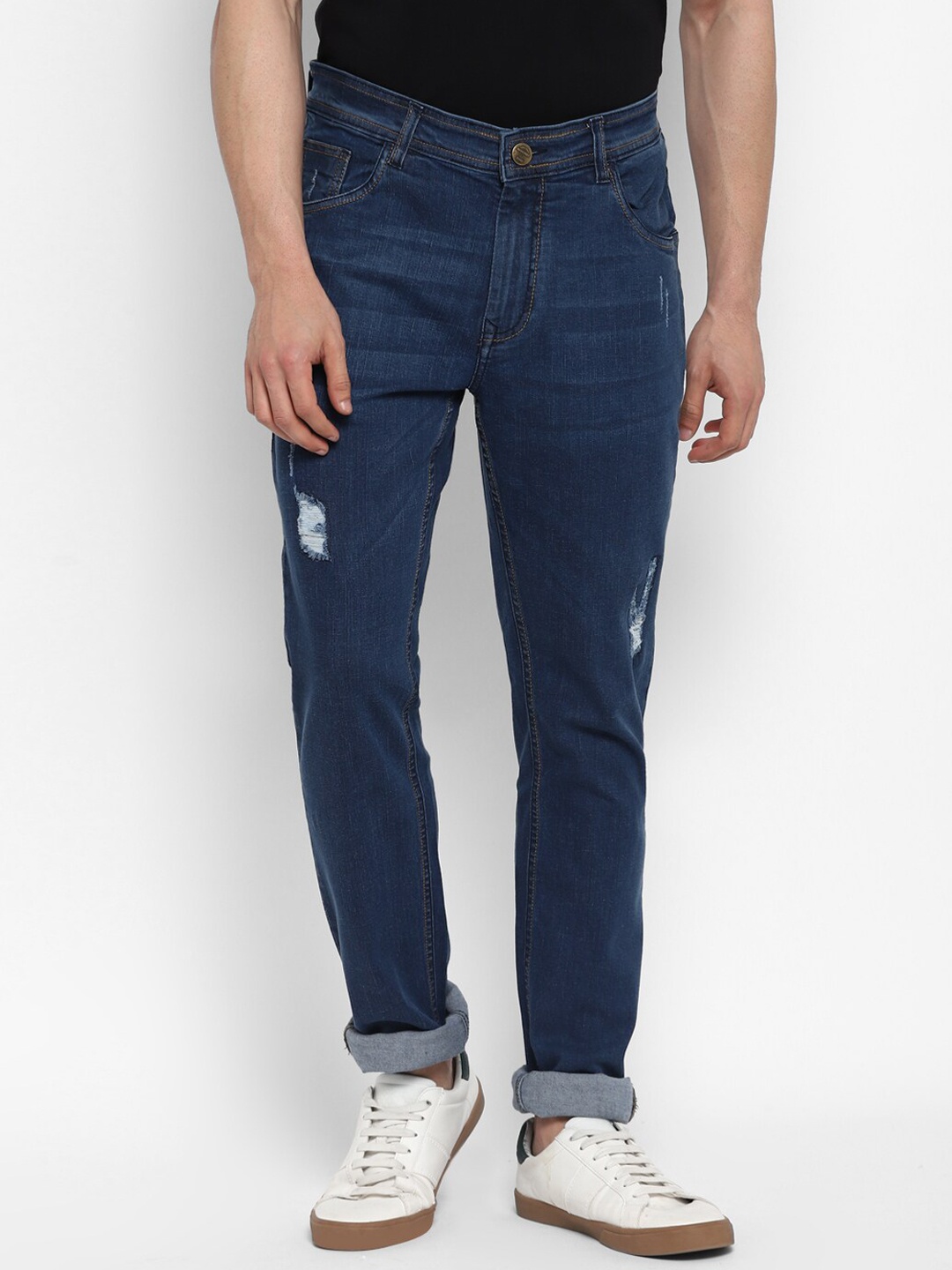 

Red Chief Men Blue Mildly Distressed Stretchable Jeans
