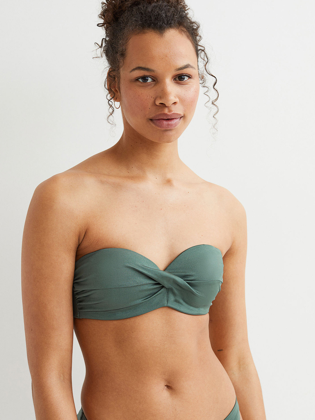 

H&M Women Green Balconette Bikini Top