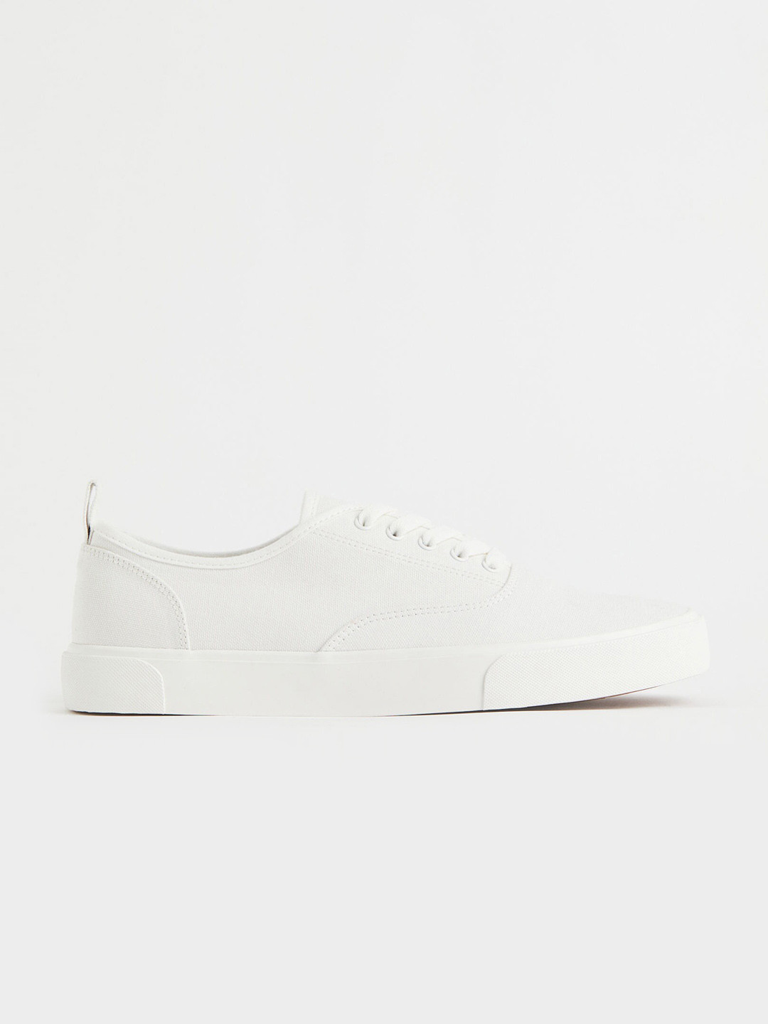

H&M Men White Canvas Trainers