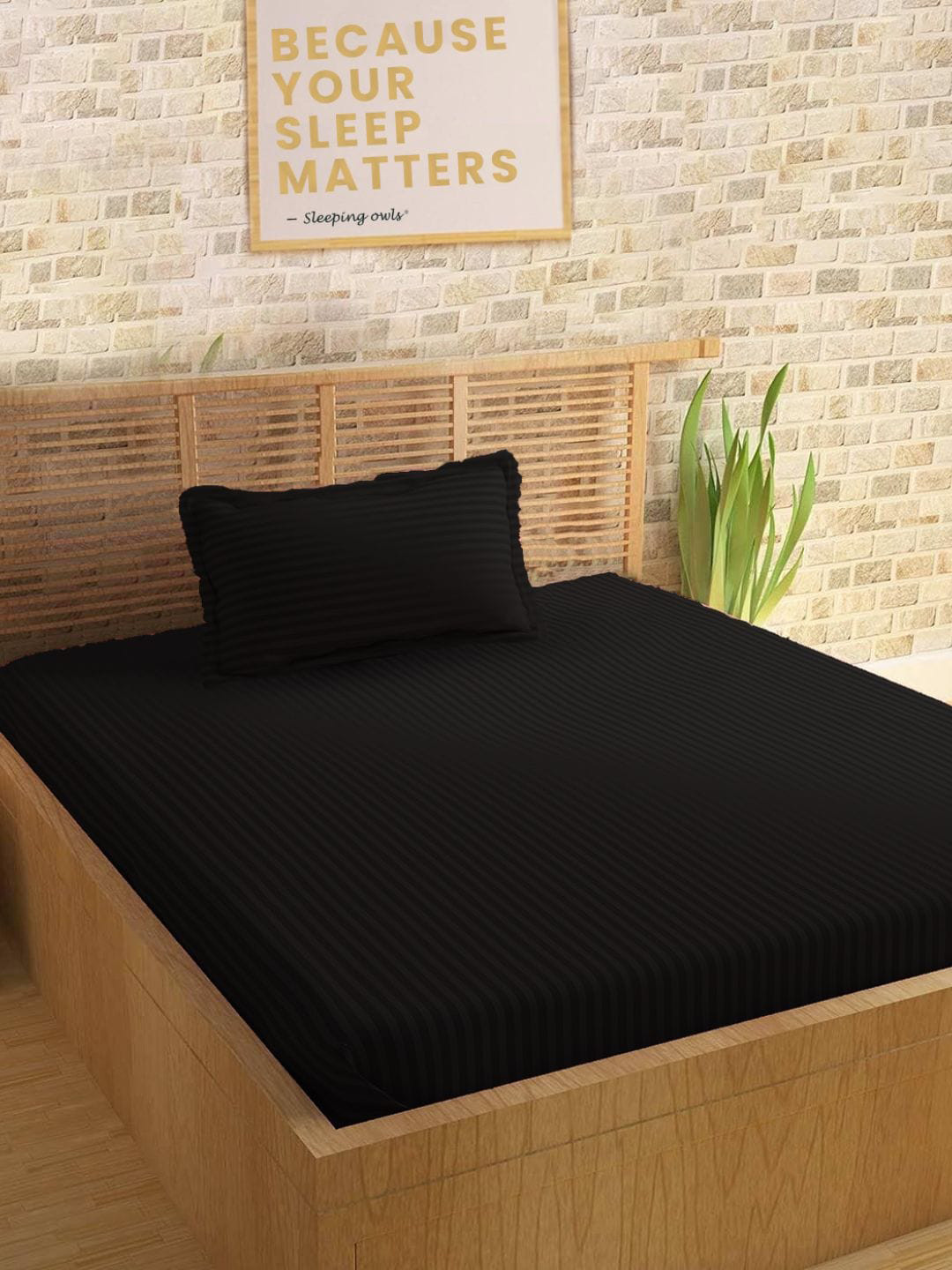 

Sleeping Owls- because your sleep matters Unisex Black Bedsheets