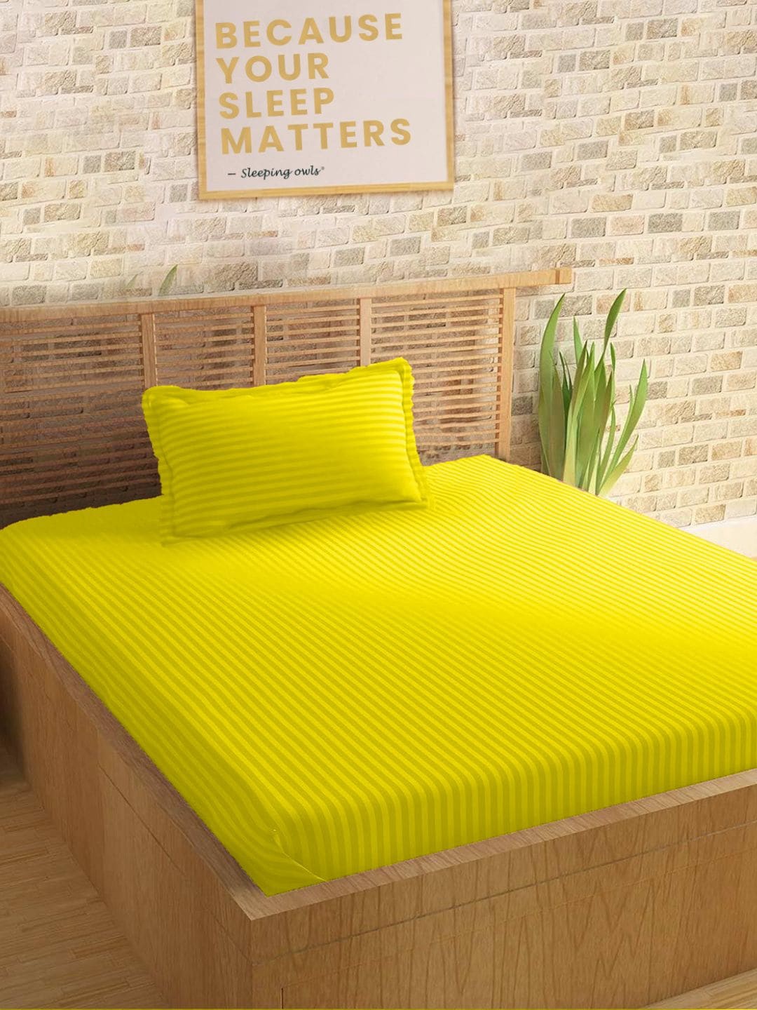 

Sleeping Owls- because your sleep matters Unisex Yellow Bedsheets