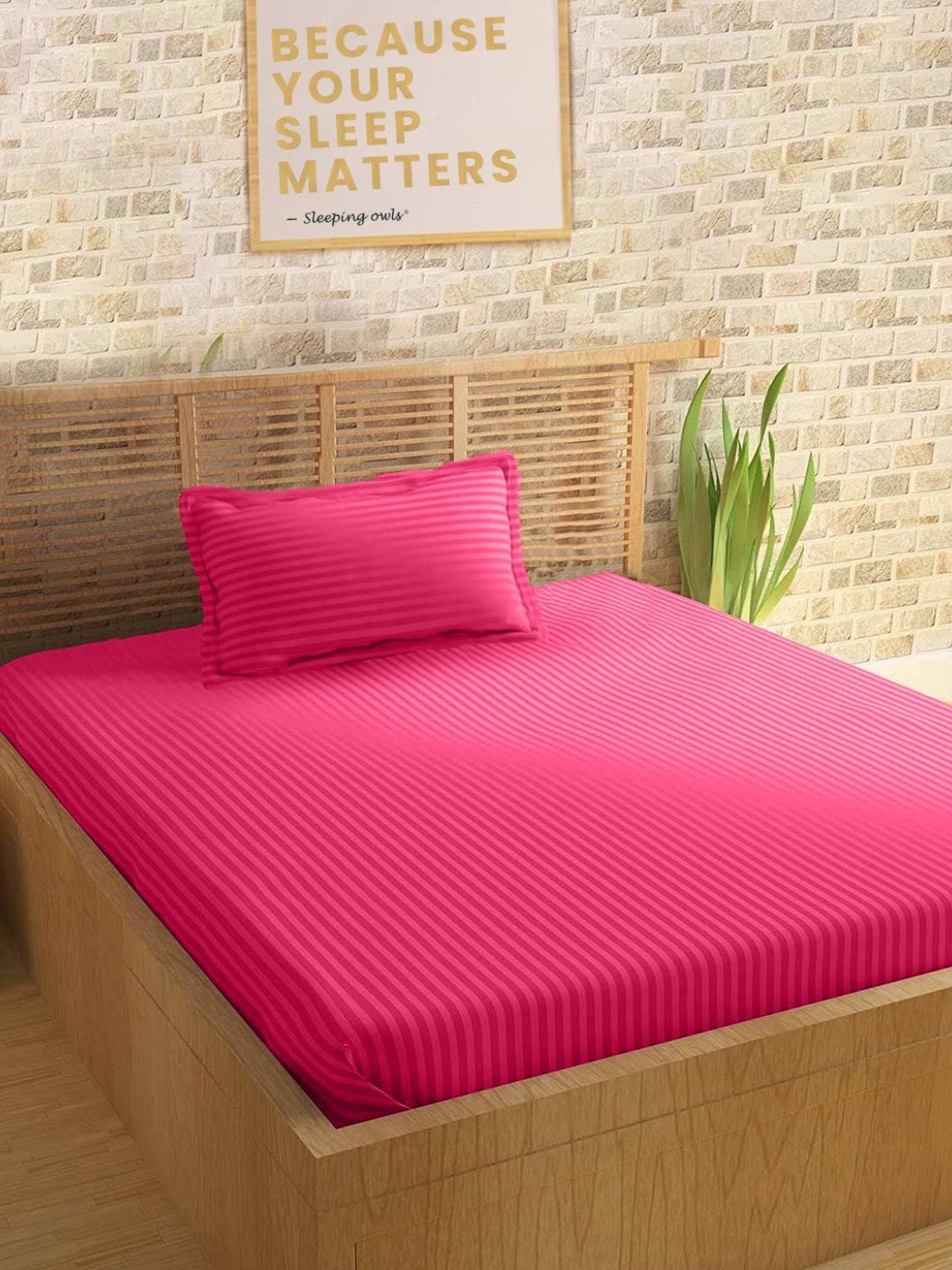 

Sleeping Owls- because your sleep matters Unisex Pink Bedsheets