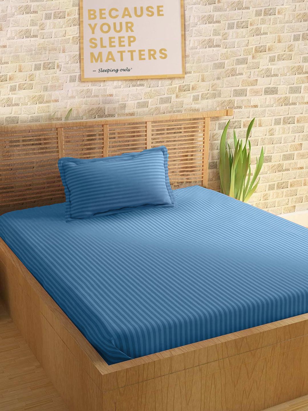 

Sleeping Owls- because your sleep matters Unisex Blue Bedsheets