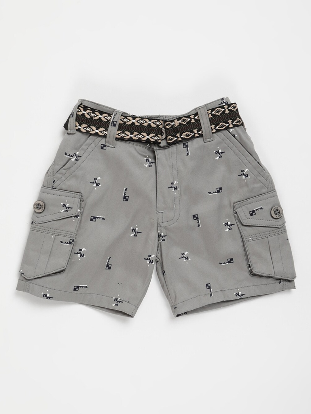 

V2 Value & Variety Boys Grey Printed Cargo Shorts