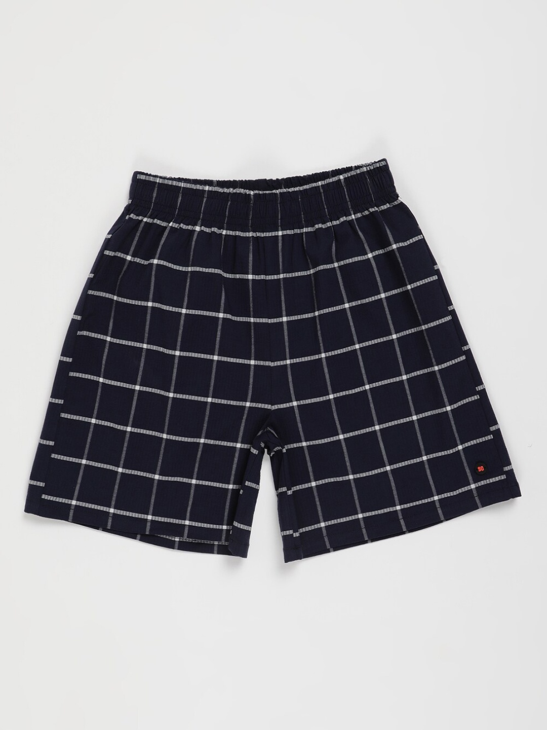 

V2 Value & Variety Boys Navy Blue Checked Shorts