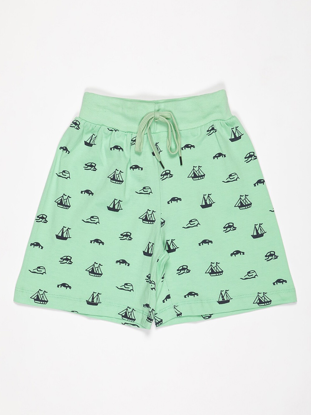 

V2 Value & Variety Boys Green Printed Shorts