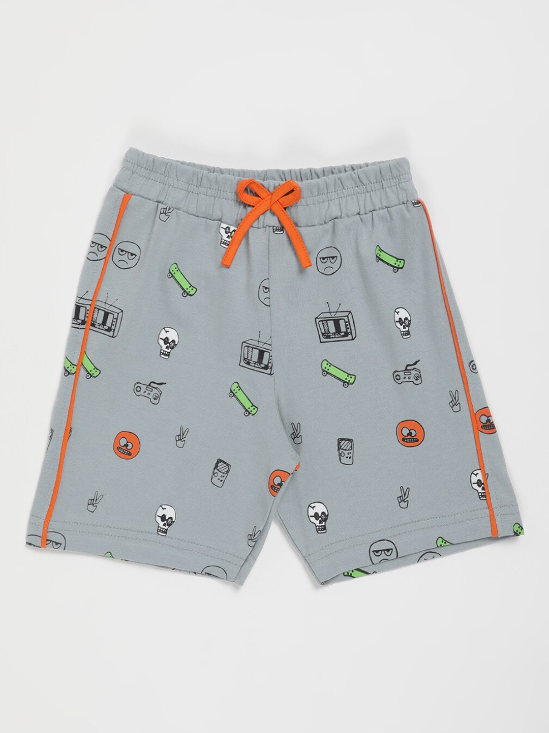 

V2 Value & Variety Boys Green Conversational Printed Shorts