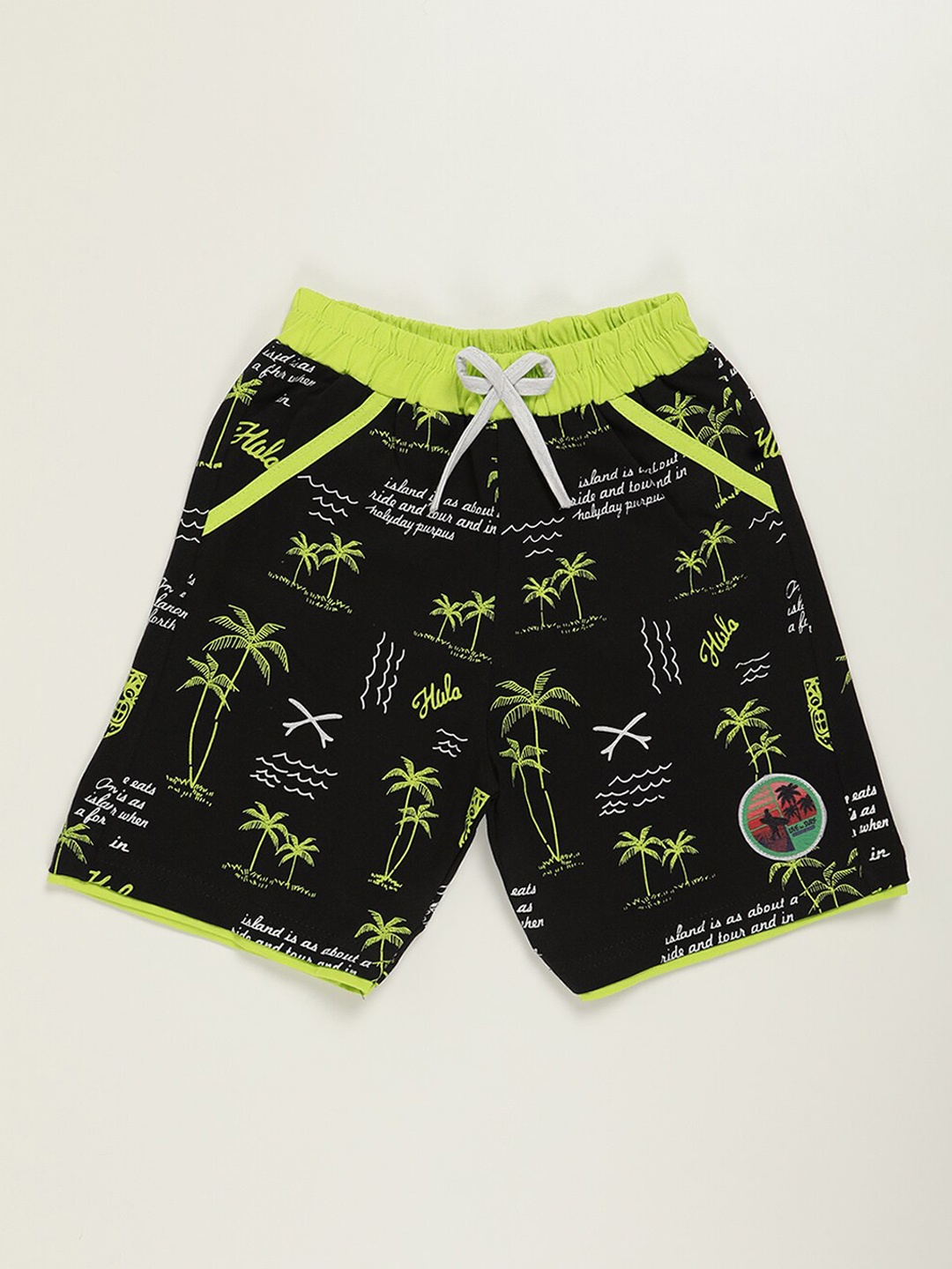

V2 Value & Variety Boys Black Printed Shorts