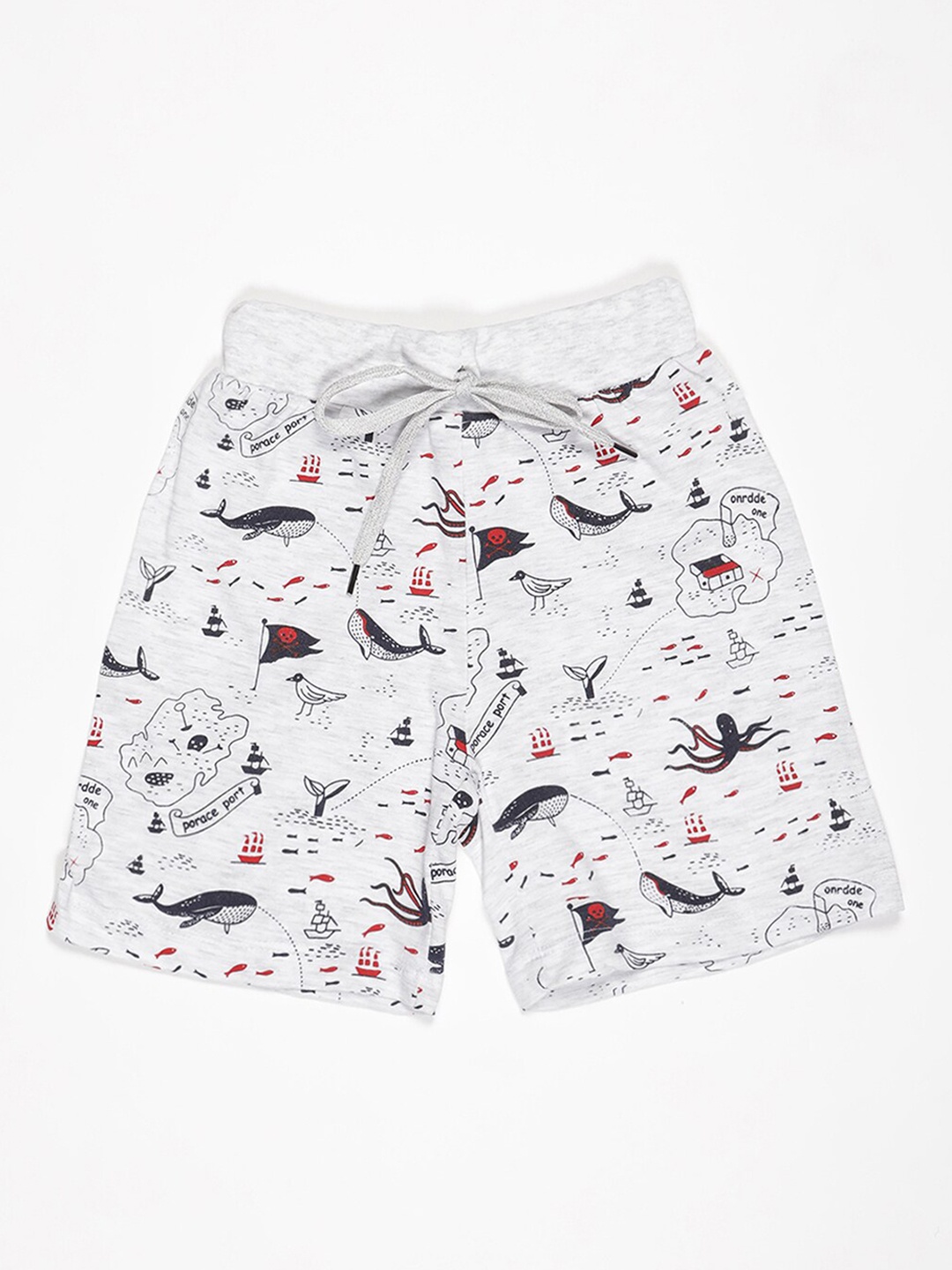 

V2 Value & Variety Boys Grey Melange Printed Shorts