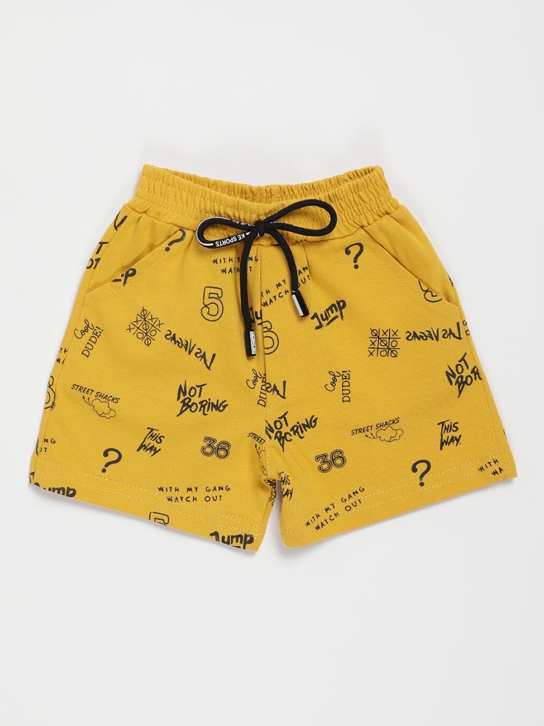 

V2 Value & Variety Boys Mustard Printed Shorts