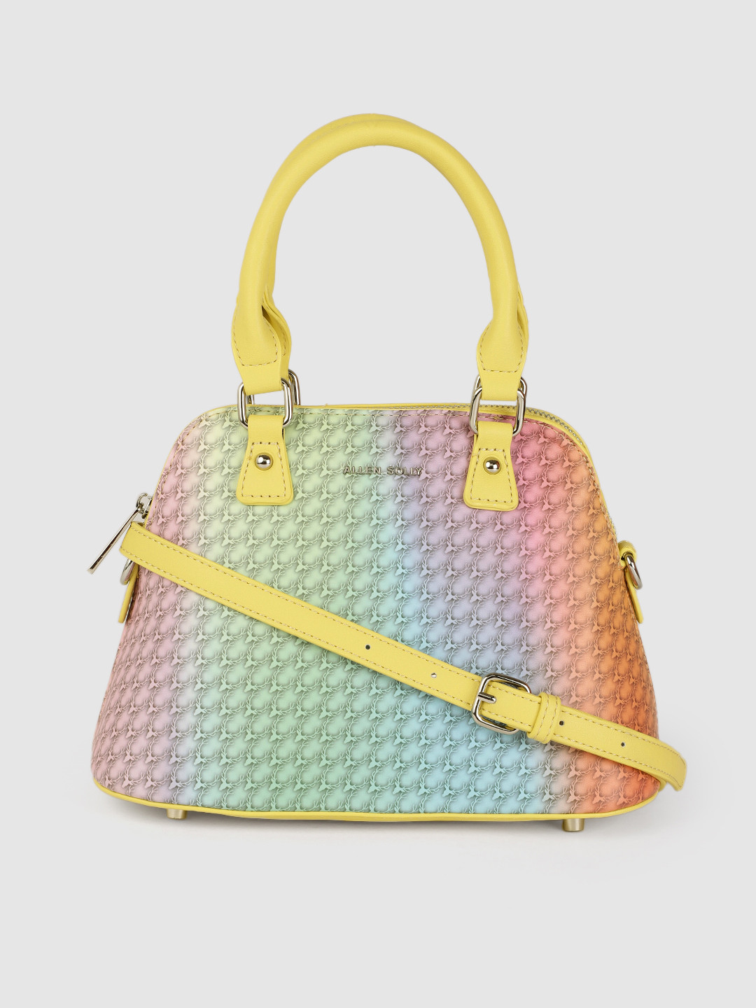 

Allen Solly Multicoloured Brand Logo Print PU Regular Structured Handheld Bag, Multi