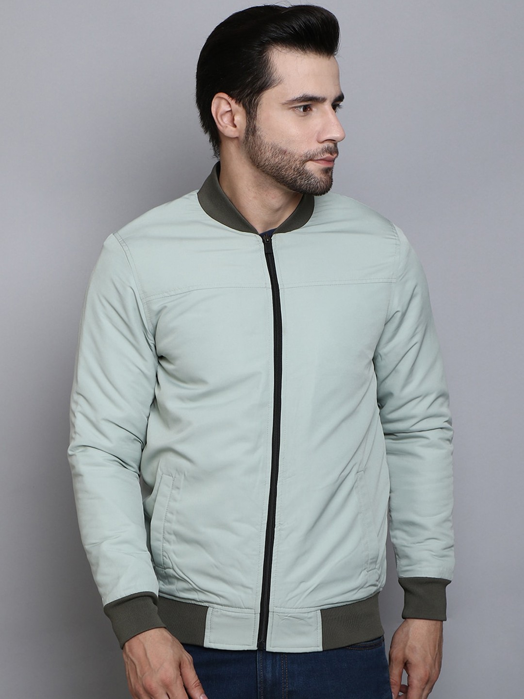 

SIAPA Men Blue Windcheater Outdoor Puffer Jacket