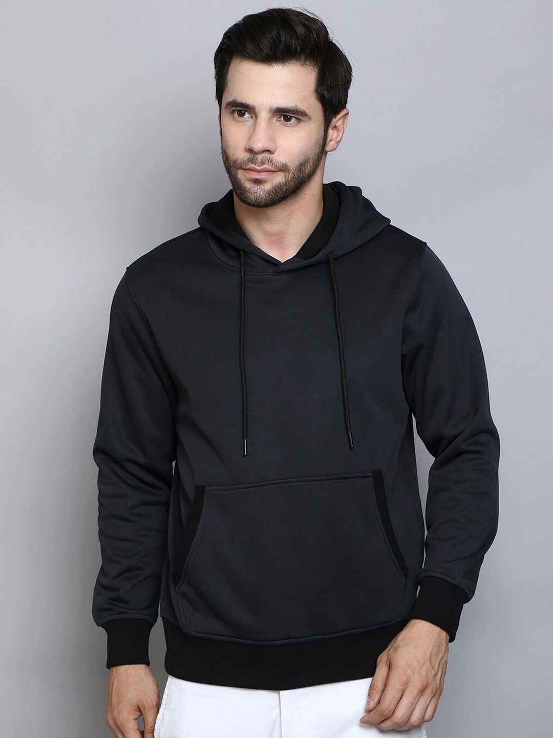 

SIAPA Men Brown Hooded Sweatshirt