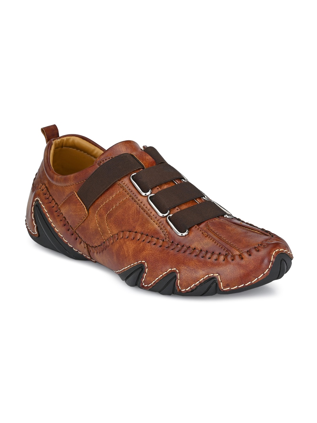 

VIV Men Tan Colourblocked Loafers