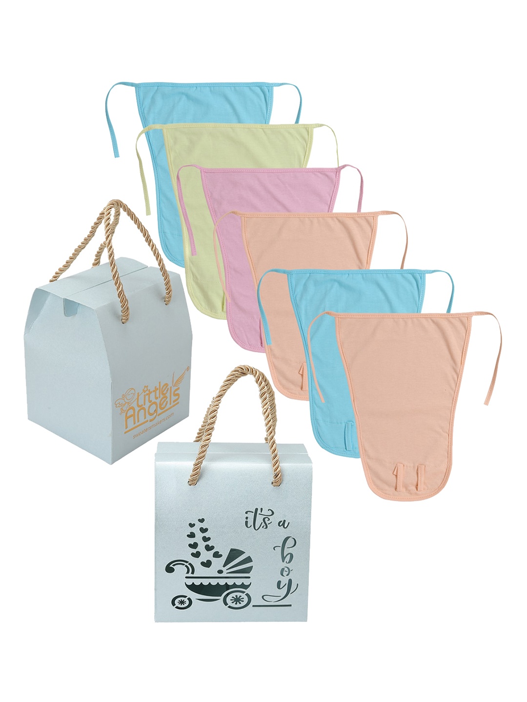 

Little Angels Boys Pack of 6 Assorted Baby Apparel Gift Set