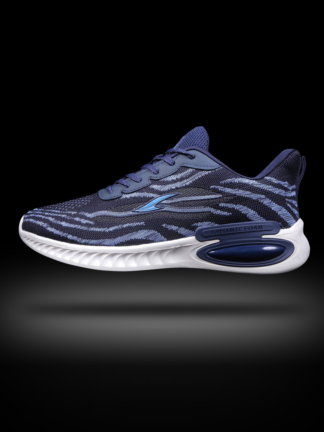 

ASIAN Men Navy Blue Woven Design Sneakers