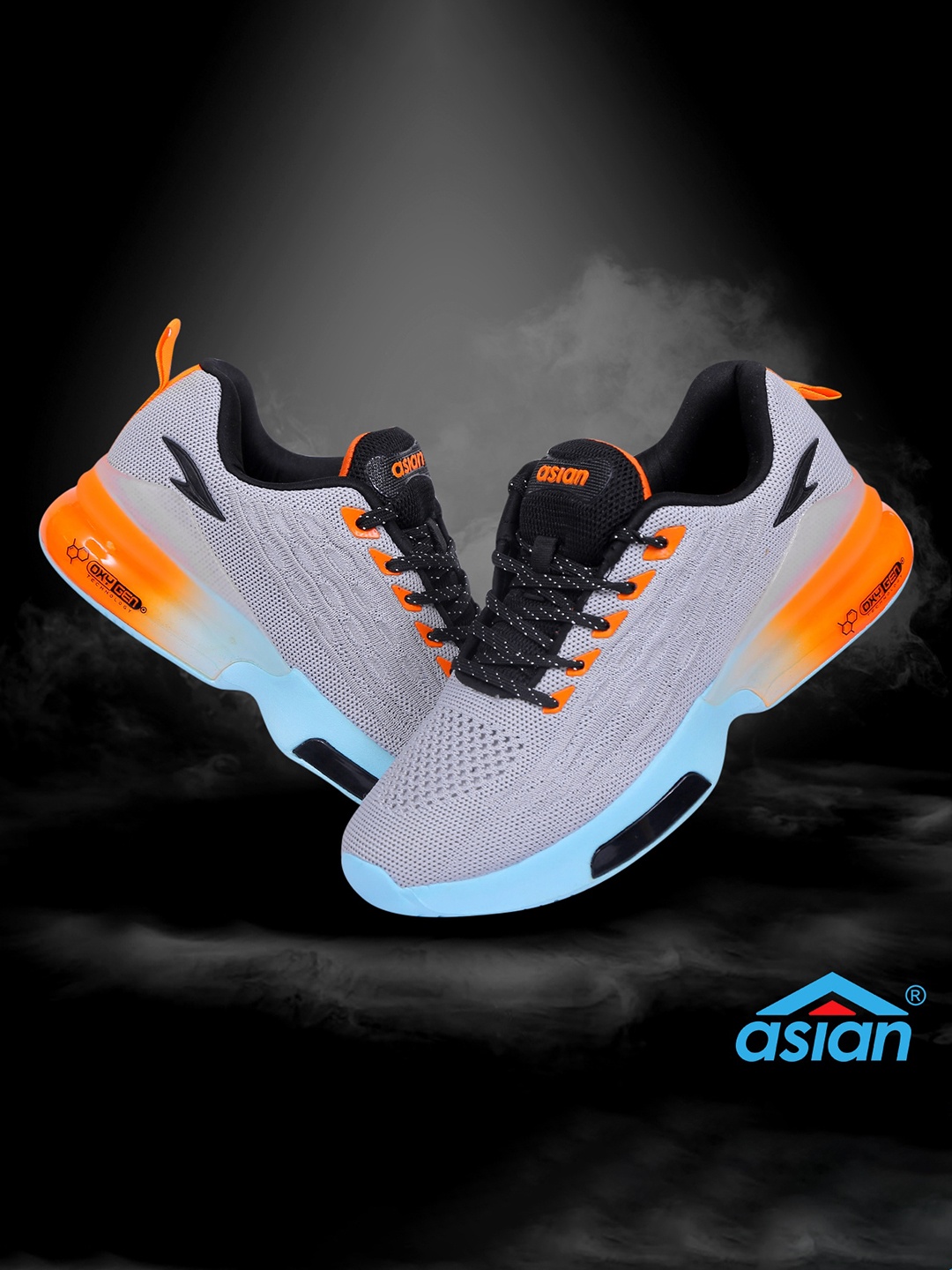 

ASIAN Men Grey Colourblocked Sneakers
