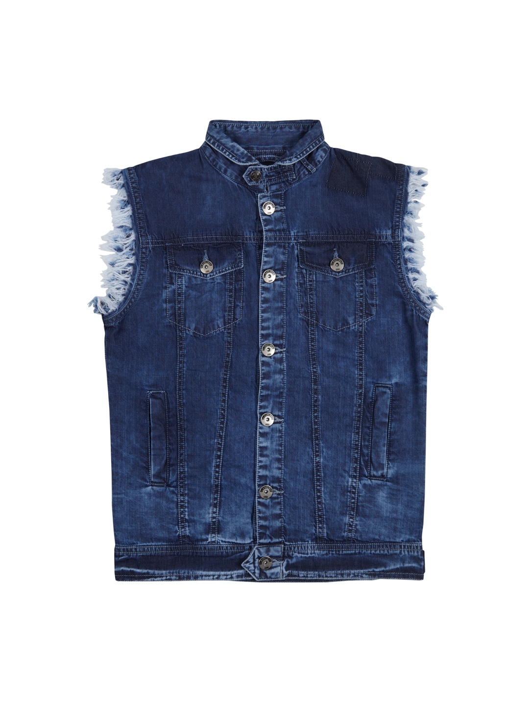 

Gini and Jony Boys Blue Solid Denim Jacket