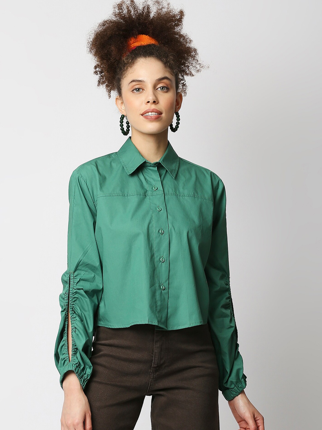 

Remanika Women Green Comfort Casual Shirt