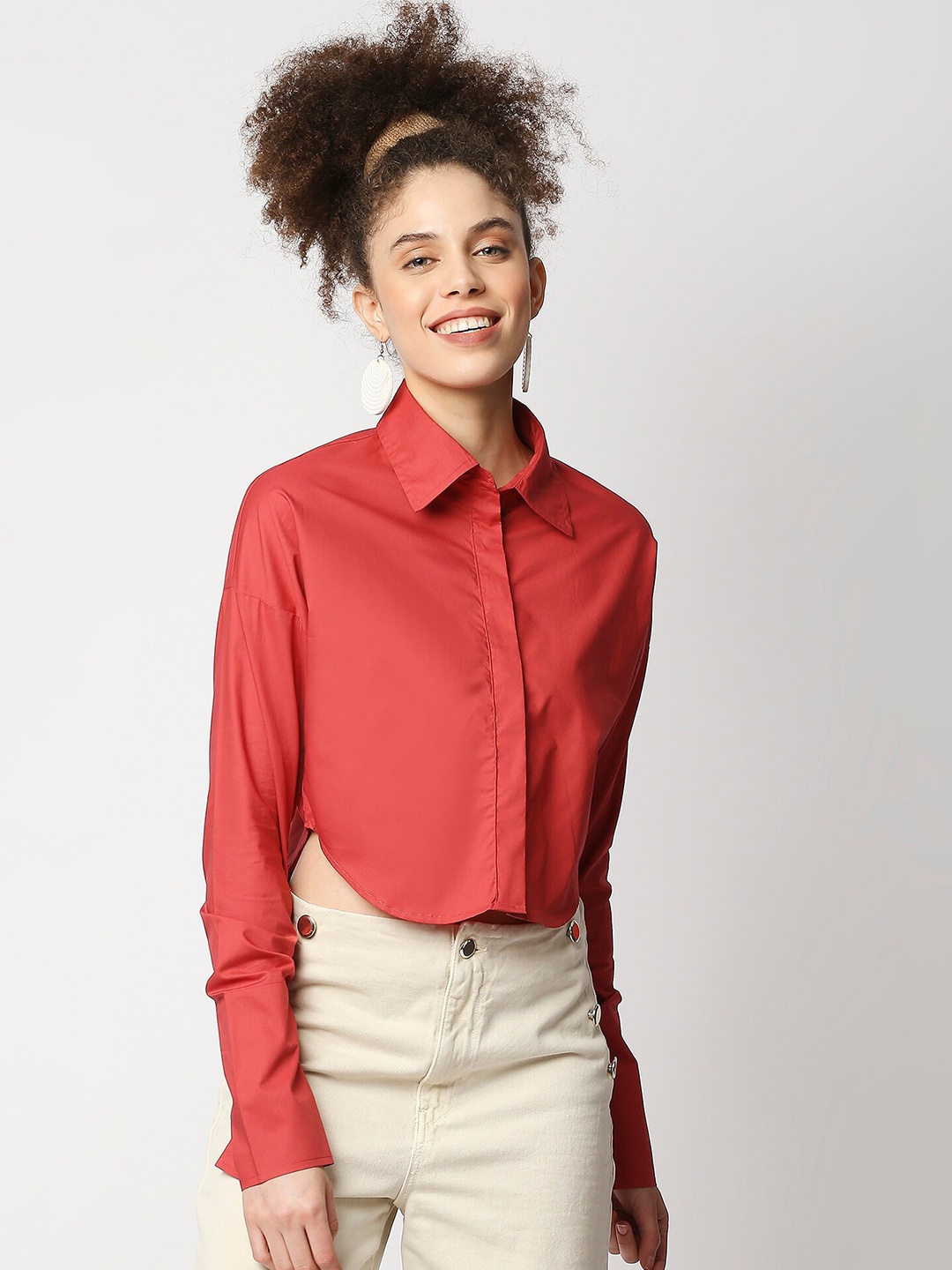 

Remanika Women Red Comfort Casual Shirt