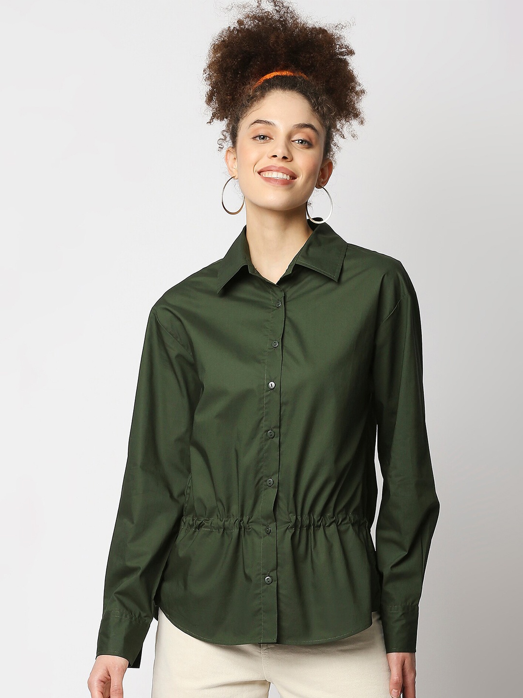 

Remanika Women Green Comfort Casual Shirt