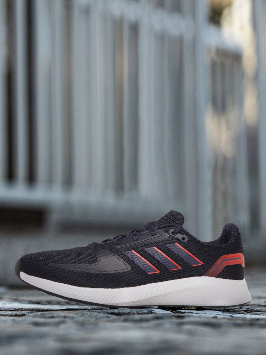 

ADIDAS Men Navy Blue Woven Design Runfalcon 2.0 Running Shoes