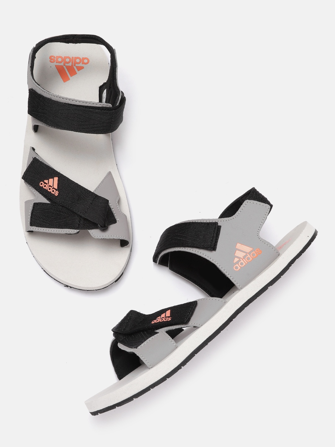 

ADIDAS Men Black & Grey Colourblocked Sports Sandals