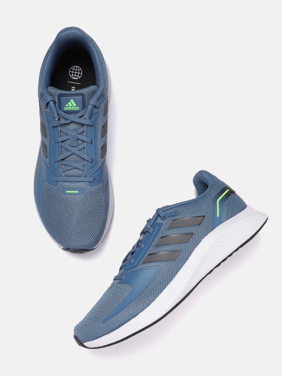

ADIDAS Men Blue & Grey Woven Design Runfalcon 2.0 Running Shoes