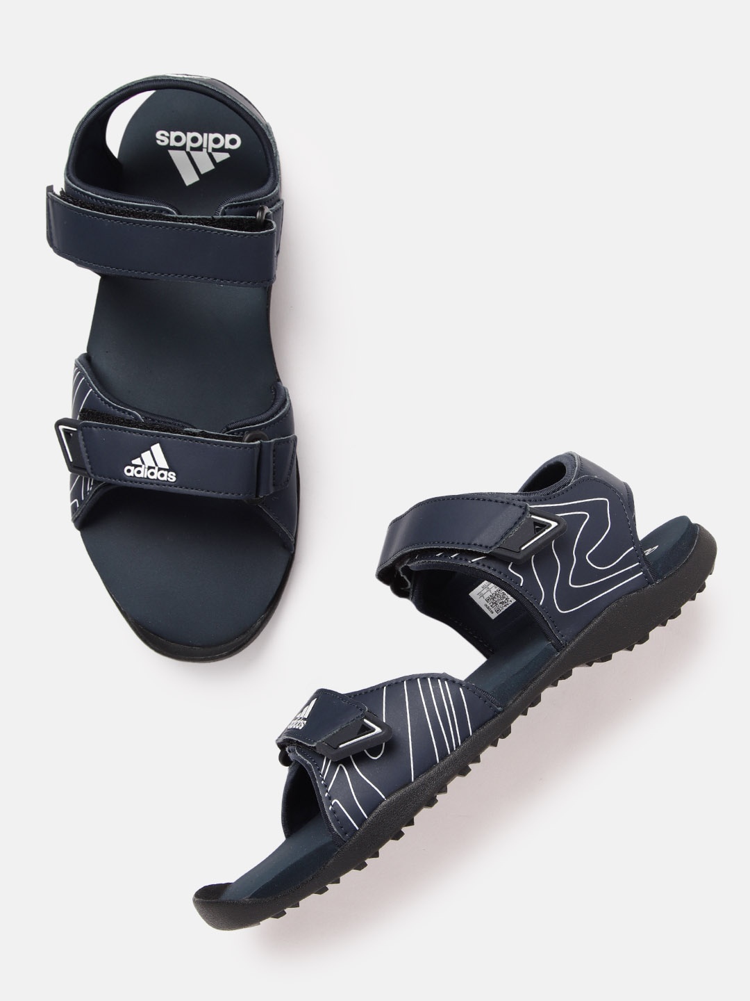 

ADIDAS Men Navy Blue & White Printed Fortadi Sports Sandals