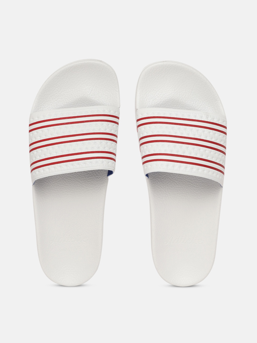 

ADIDAS Originals Men Striped Adilette Sliders, White