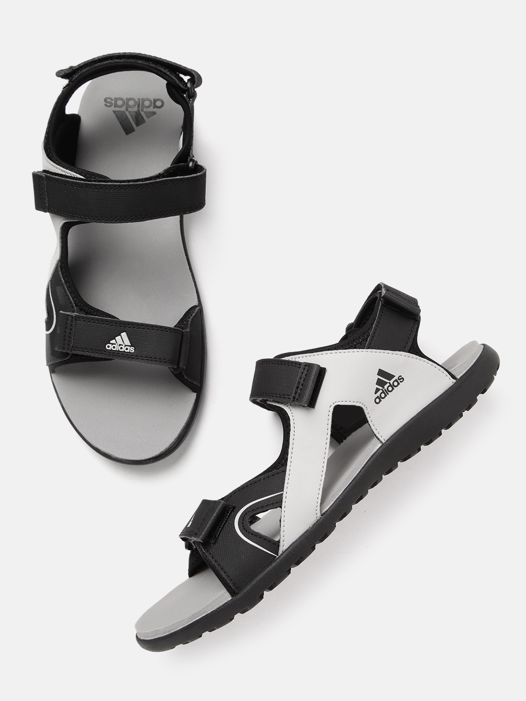 

ADIDAS Men Black & Grey Colourblocked Adirengo Light Sports Sandals