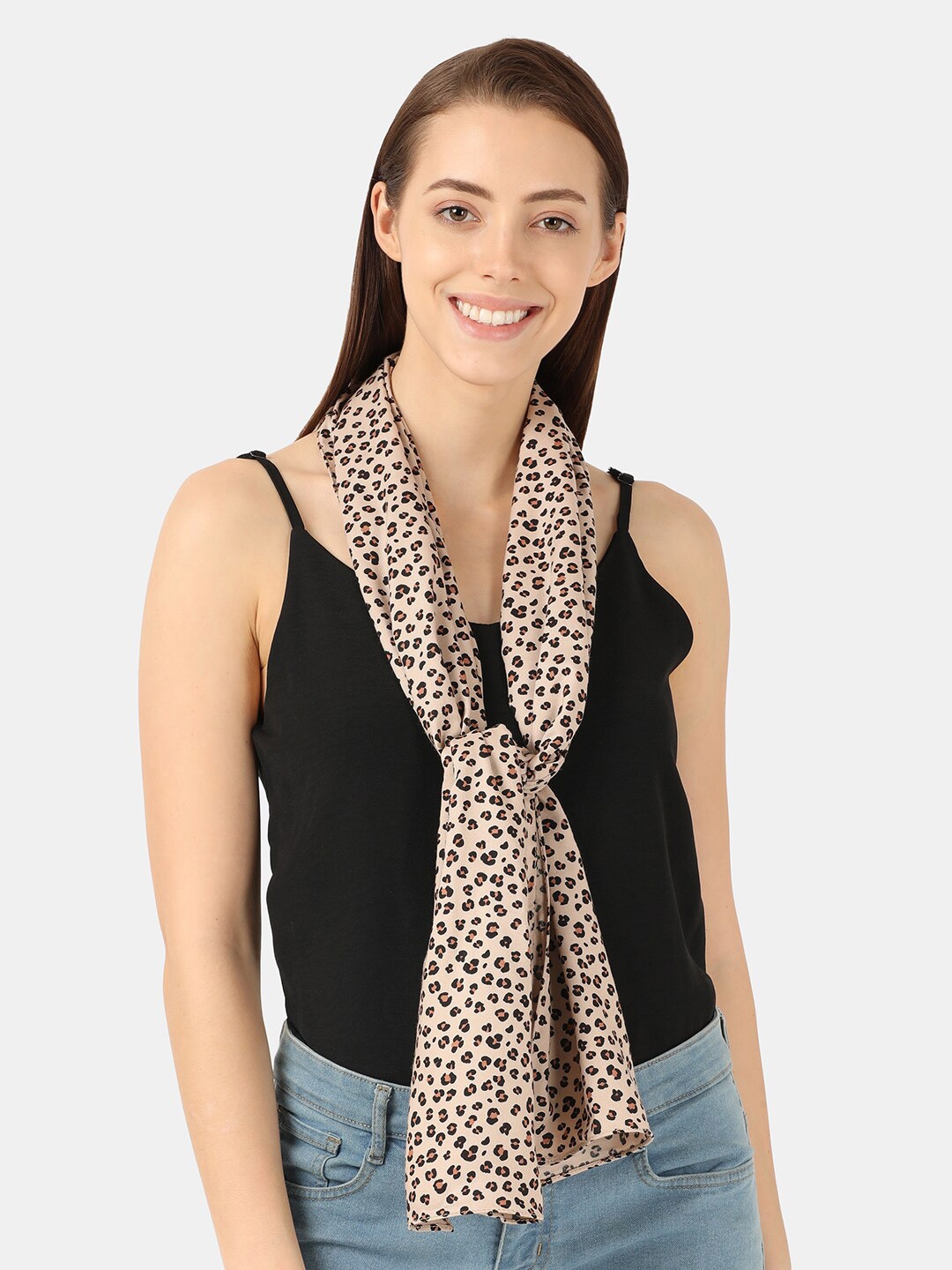 

Llak Jeans Women Beige Printed Stole