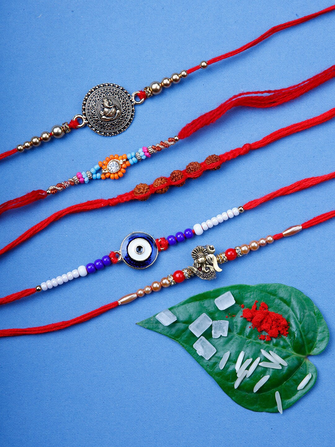 

Ariana Men Pack Of 5 Red Rakhi